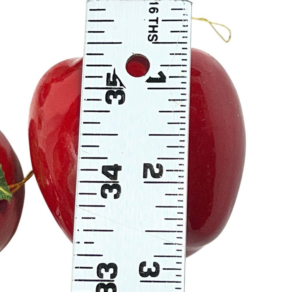 Red Apple Christmas Ornament Lot Plastic Fruit Multi Size 21 Pcs Teachers Tree - Picture 12 of 14